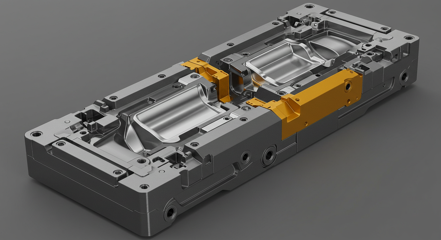 automotive dual-material component mold