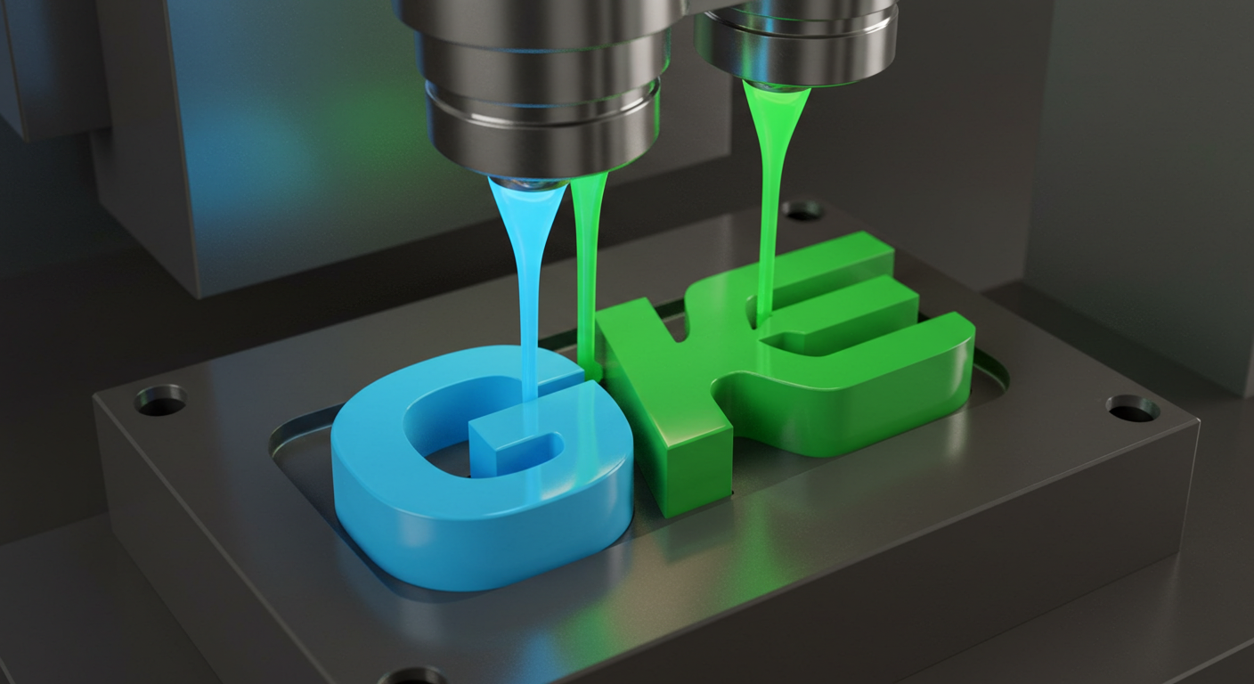 dual-color logo injection molding in one shot